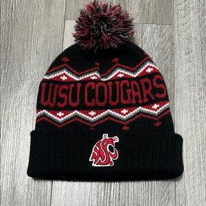 WSU Cougars Knit Beanie with Pom